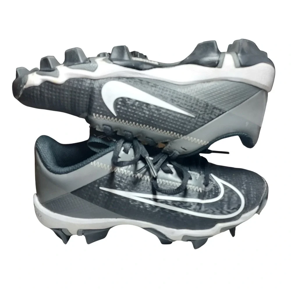 Nike‎ Fastflex Youth Football Baseball Cleats Black White Low Top Size 2Y youth